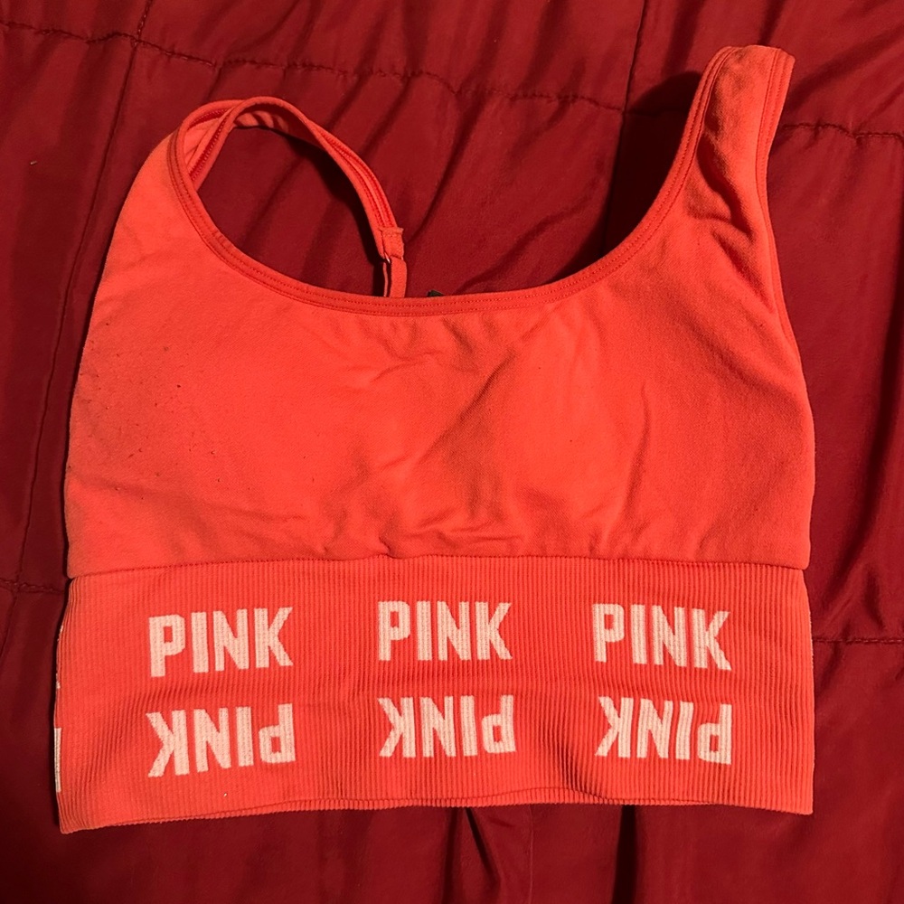 Victoria Secret Pink Sports Bra (Coral)
